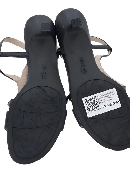 LifeStride Nolita Strappy Slingback Dress Heel Black Faux Leather Womens 9M - Picture 6 of 6